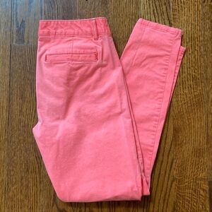 Gap skinny mini neon coral pants